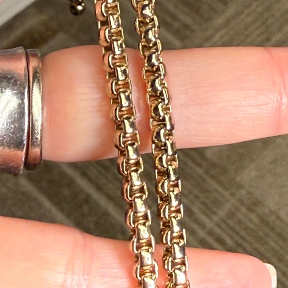 Vintage Goldtone Opera Length Tassel Necklace Rhinestone Accents - Picture 5 of 12